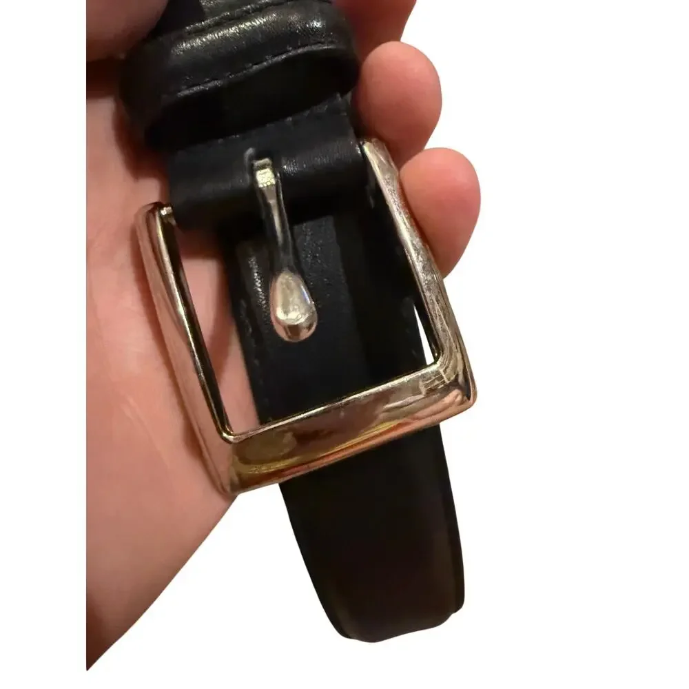 VTG Polo Ralph Lauren Belt Leather Black Men's Sz. 36